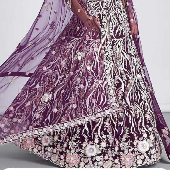 Panchhi Dresses & Skirts - Burgundy color Lehenga choli with dupatta